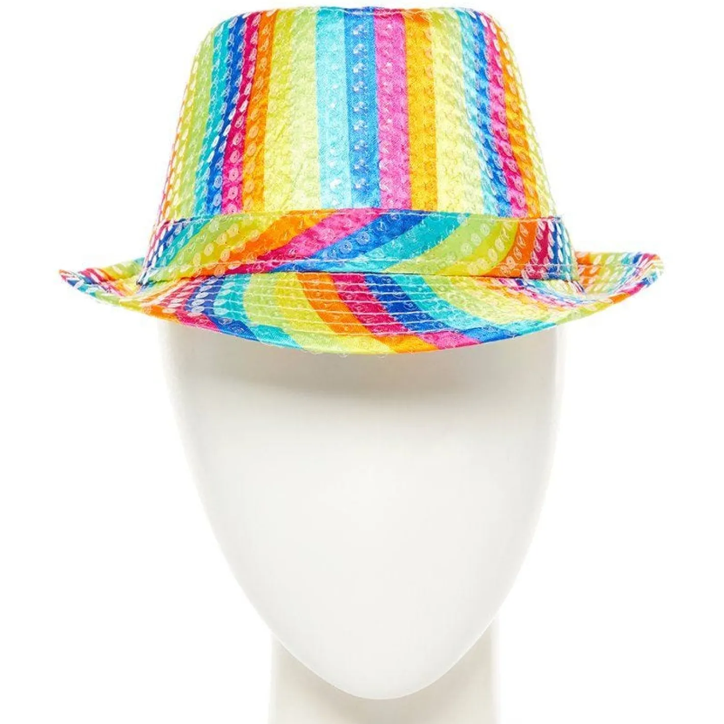 Rainbow Sequin Fedora Hat<Party Delights Outlet
