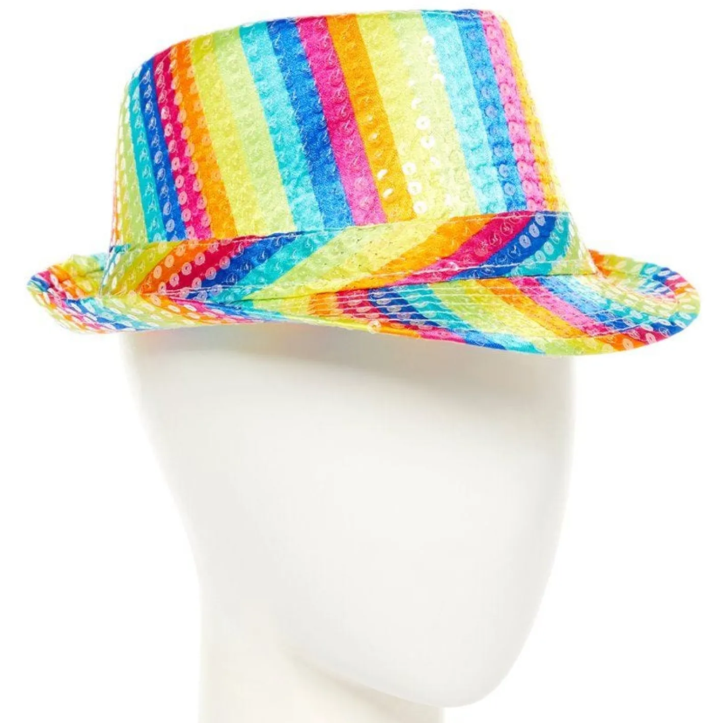 Rainbow Sequin Fedora Hat<Party Delights Outlet