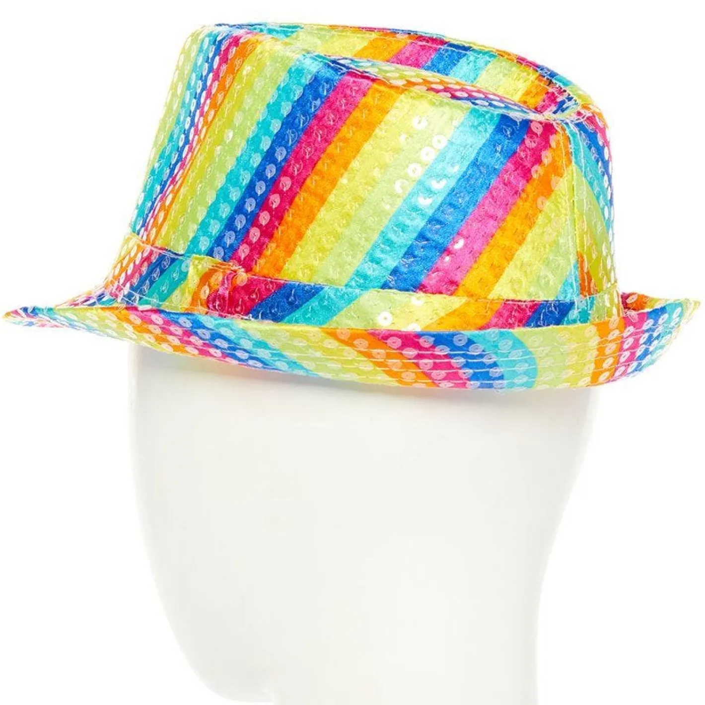Rainbow Sequin Fedora Hat<Party Delights Outlet