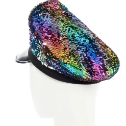 Rainbow Sequin Peak Hat<Party Delights Outlet