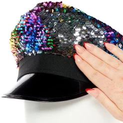 Rainbow Sequin Peak Hat<Party Delights Outlet