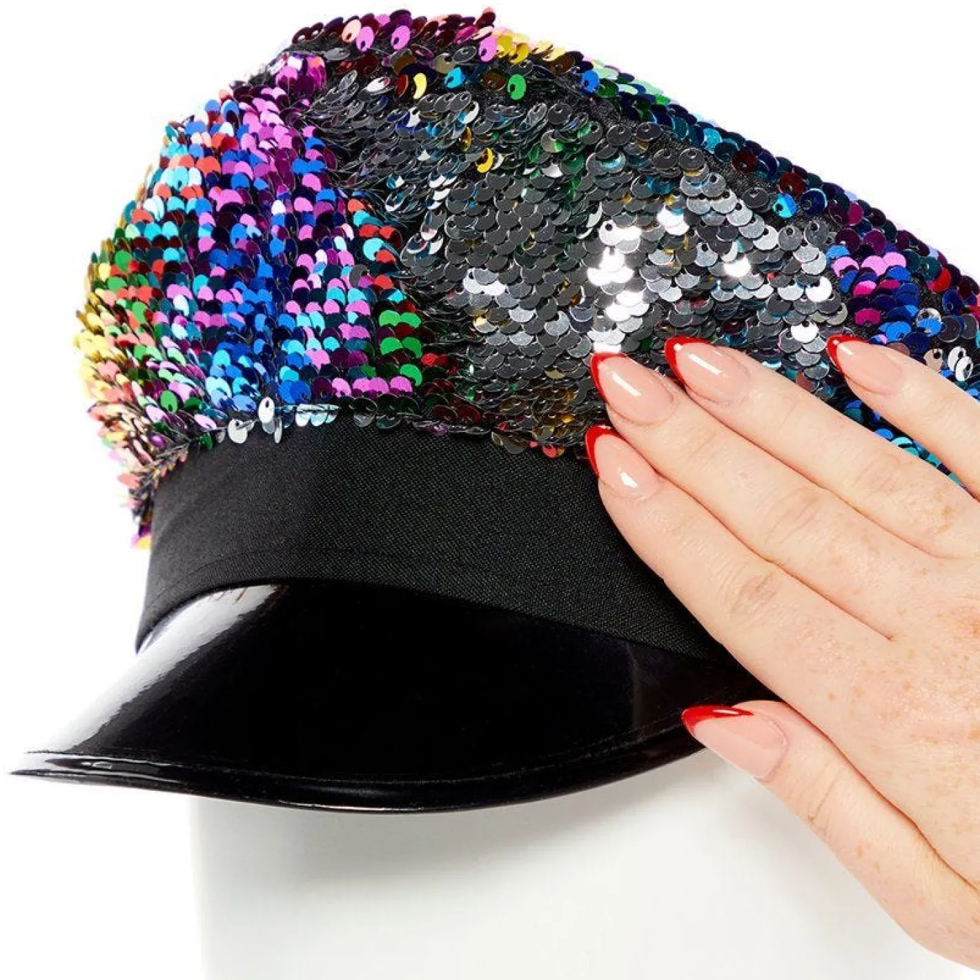 Rainbow Sequin Peak Hat<Party Delights Outlet