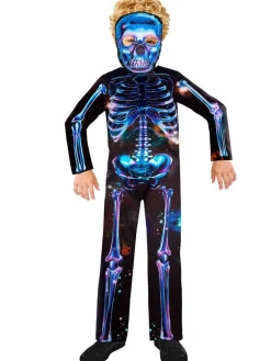 Kids' Party Delights Kids'<Recycled Neon Little Skeleton - Toddler Costume