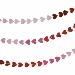 Red & Pink Ombre Heart Paper Garland - 5M<Party Delights Discount
