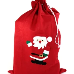 Red Fleece Christmas Santa Sack - 90Cm<Party Delights New