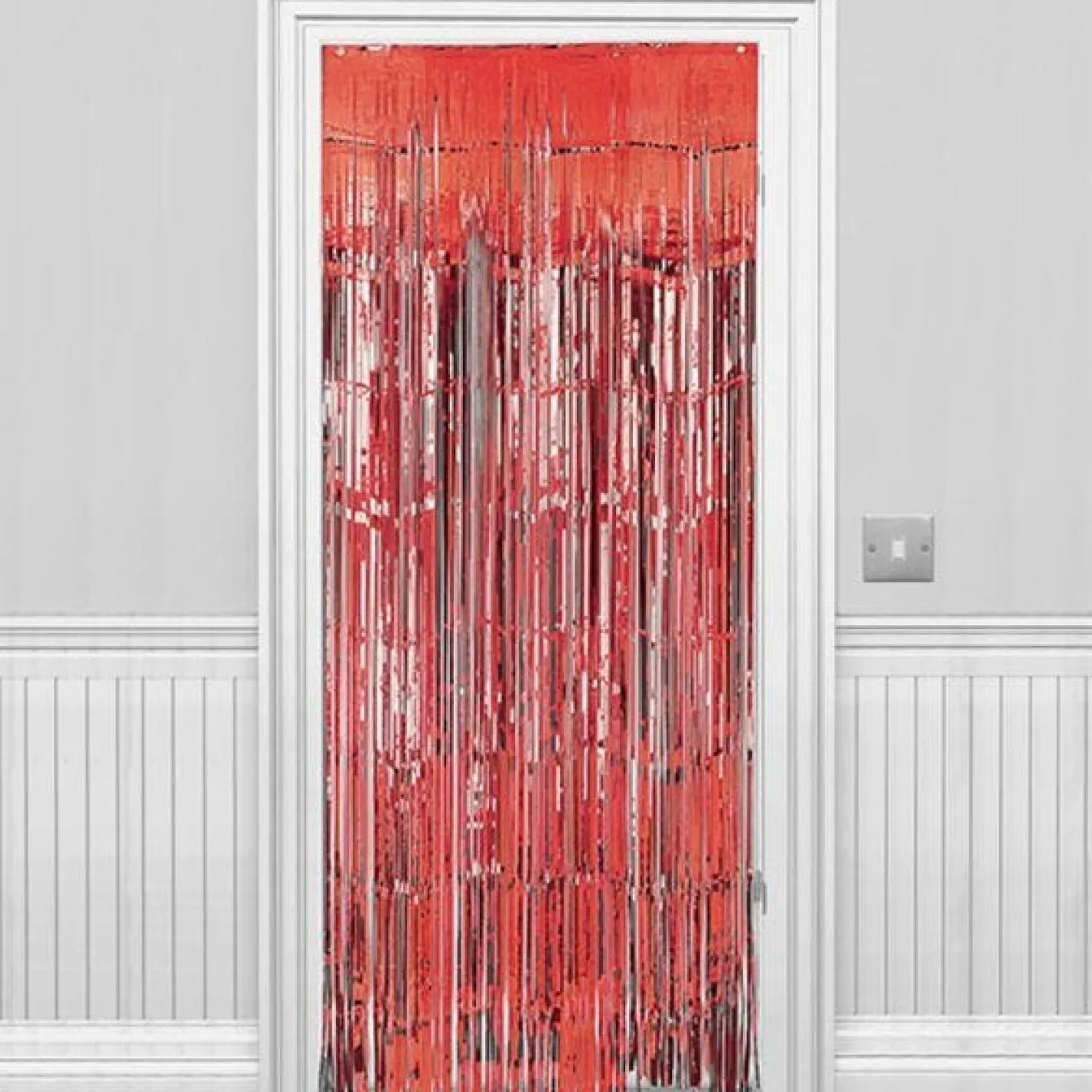 Red Foil Door Curtain - 2.4M X 92Cm<Party Delights