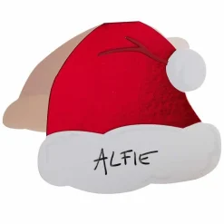 Party Delights Tableware<Red Foil Santa Hat Place Cards - 7Cm (10Pk)