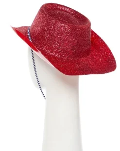 Red Glitter Cowboy Hat<Party Delights Online