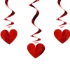 Red Heart Hanging Swirls - 60Cm (3Pk)<Party Delights Clearance