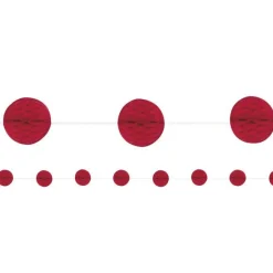 Red Honeycomb Garland Decoration - 2.1M<Party Delights Online