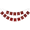 Red Merry Christmas Velvet Bunting - 2M<Party Delights Outlet