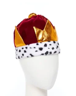 Red Plush King's Crown - Child<Party Delights Hot