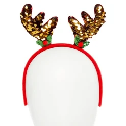 Red Sequin Reindeer Headband<Party Delights Outlet