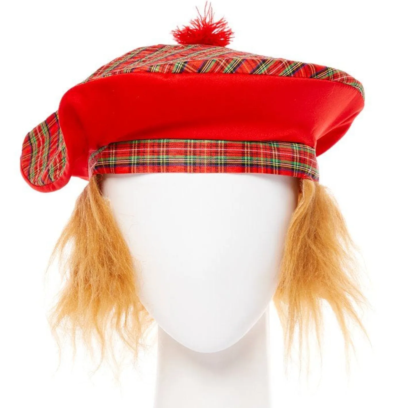 Red Tartan Tam O' Shanter Hat<Party Delights Outlet
