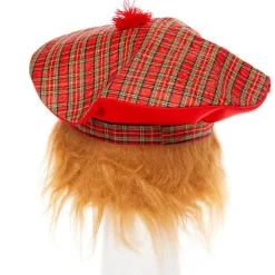 Red Tartan Tam O' Shanter Hat<Party Delights Outlet