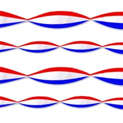 Red, White & Blue Crepe Streamer - 9M<Party Delights Best