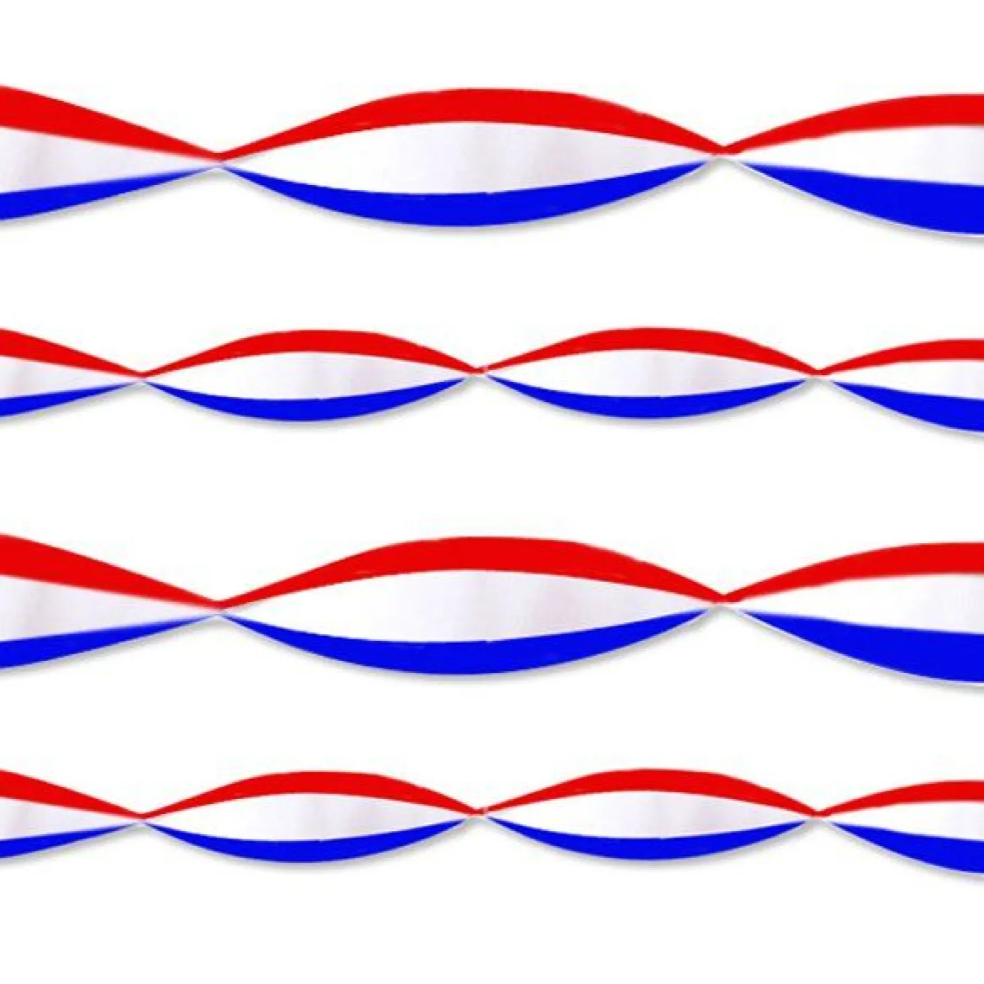 Red, White & Blue Crepe Streamer - 9M<Party Delights Best