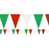 Red, White & Green Plastic Bunting – 9M<Party Delights Online