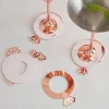 Ring Shaped Rose Gold Foil Drink Markers (10Pk)<Party Delights Clearance