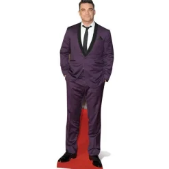 Robbie Williams Purple Suit Cardboard Cutout - 185Cm X 57Cm<Party Delights Best