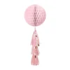Rose Gold Blush Honeycomb Ball With Tassel Tail - 71Cm<Party Delights New