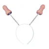 Rose Gold Glitter Willy Head Boppers<Party Delights Online