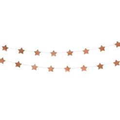 Rose Gold Star Foil Garland - 3.6M<Party Delights