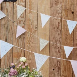 Rustic Country Floral Paper Bunting - 10M<Party Delights Outlet
