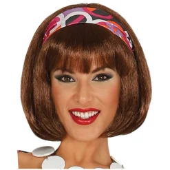 60S Short Brown Wig<Party Delights Best