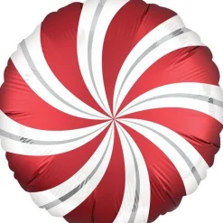 Sangria Red Candy Swirl Balloon - 18" Foil<Party Delights Hot
