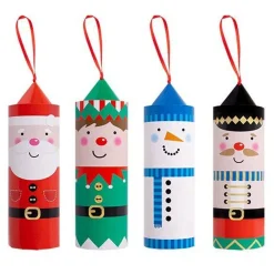 Party Delights Christmas Crackers<Santa & Friends Pull Pop Crackers - 16Cm (4Pk)