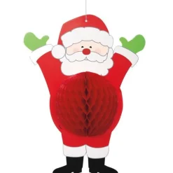 Santa Honeycomb Hanging Decoration - 35Cm<Party Delights Outlet