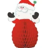 Santa Mini Honeycomb Decorations - 15Cm (4Pk)<Party Delights New