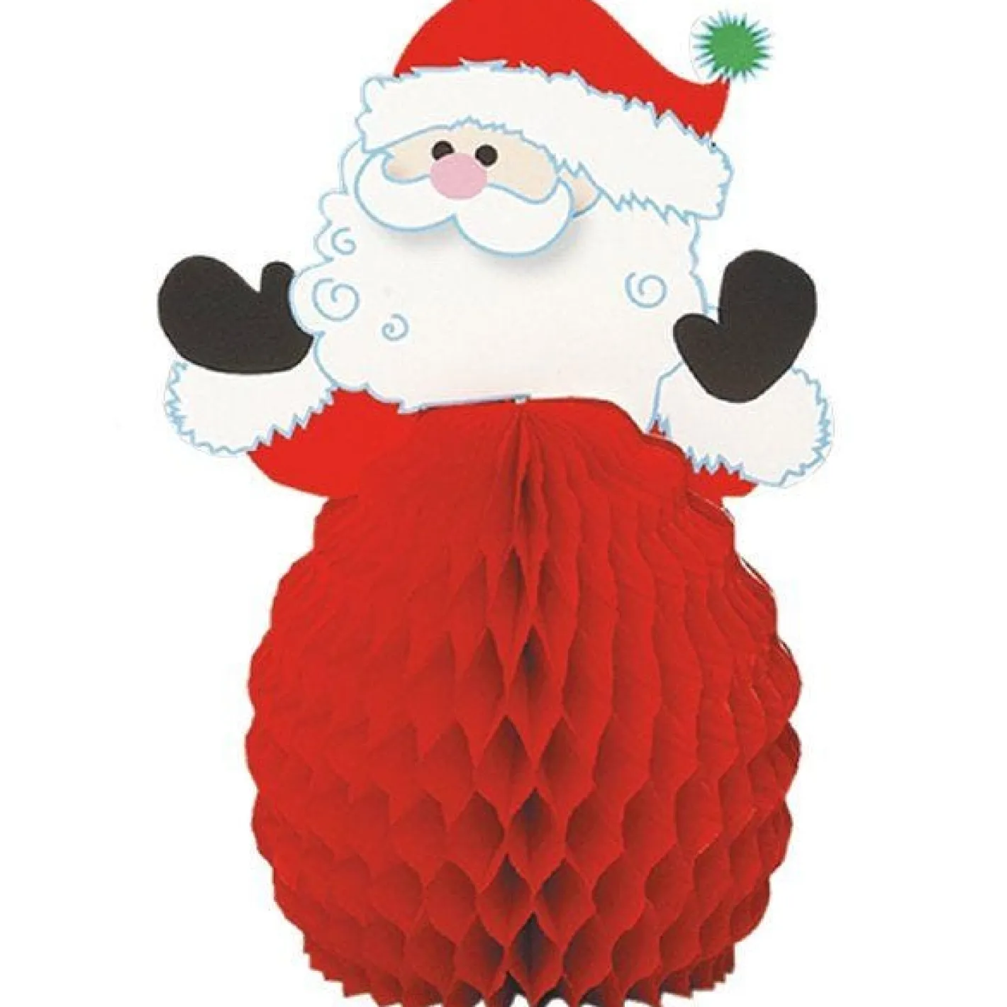 Santa Mini Honeycomb Decorations - 15Cm (4Pk)<Party Delights New