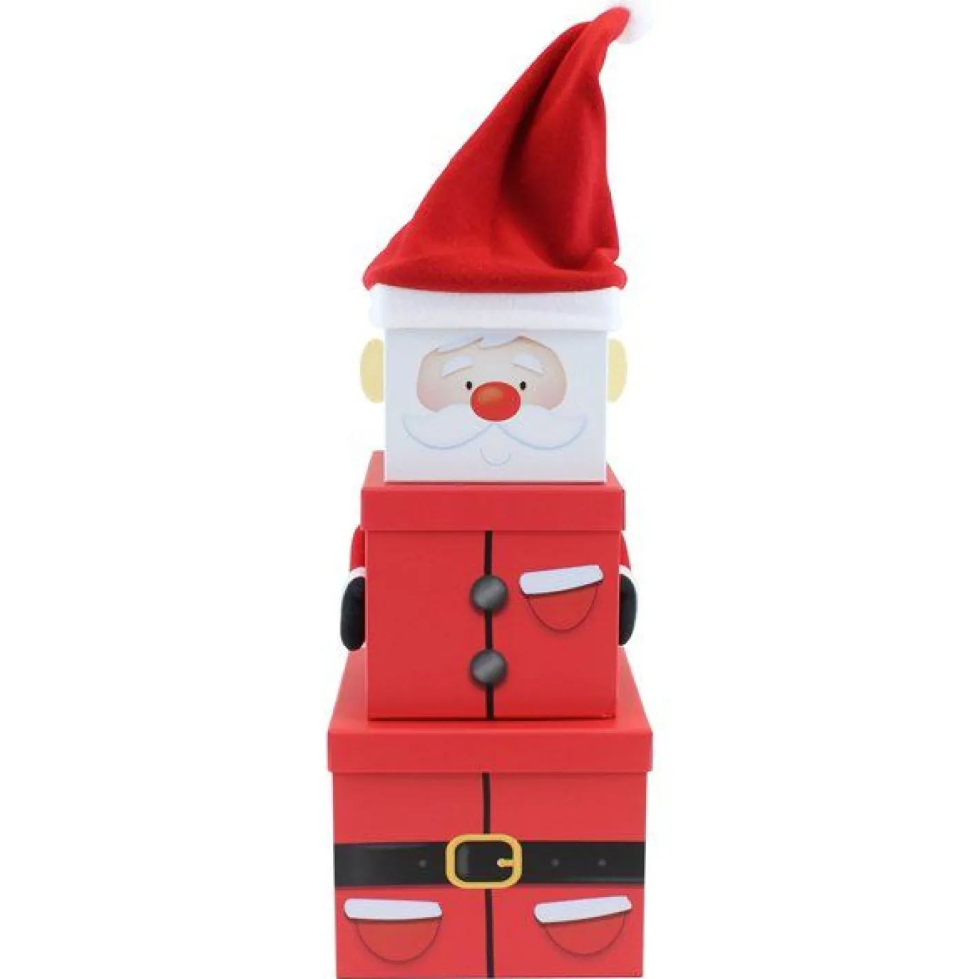 Party Delights Gift Wrapping<Santa Plush Extra Large Stacking Boxes - 52Cm (3Pk)