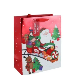 Party Delights Gift Wrapping<Santa Train Medium Gift Bag - 25.5Cm X 21.5Cm