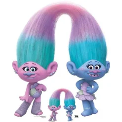 Satin & Chenile Trolls World Tour Cardboard Cutout - 111Cm X 93Cm<Party Delights Outlet
