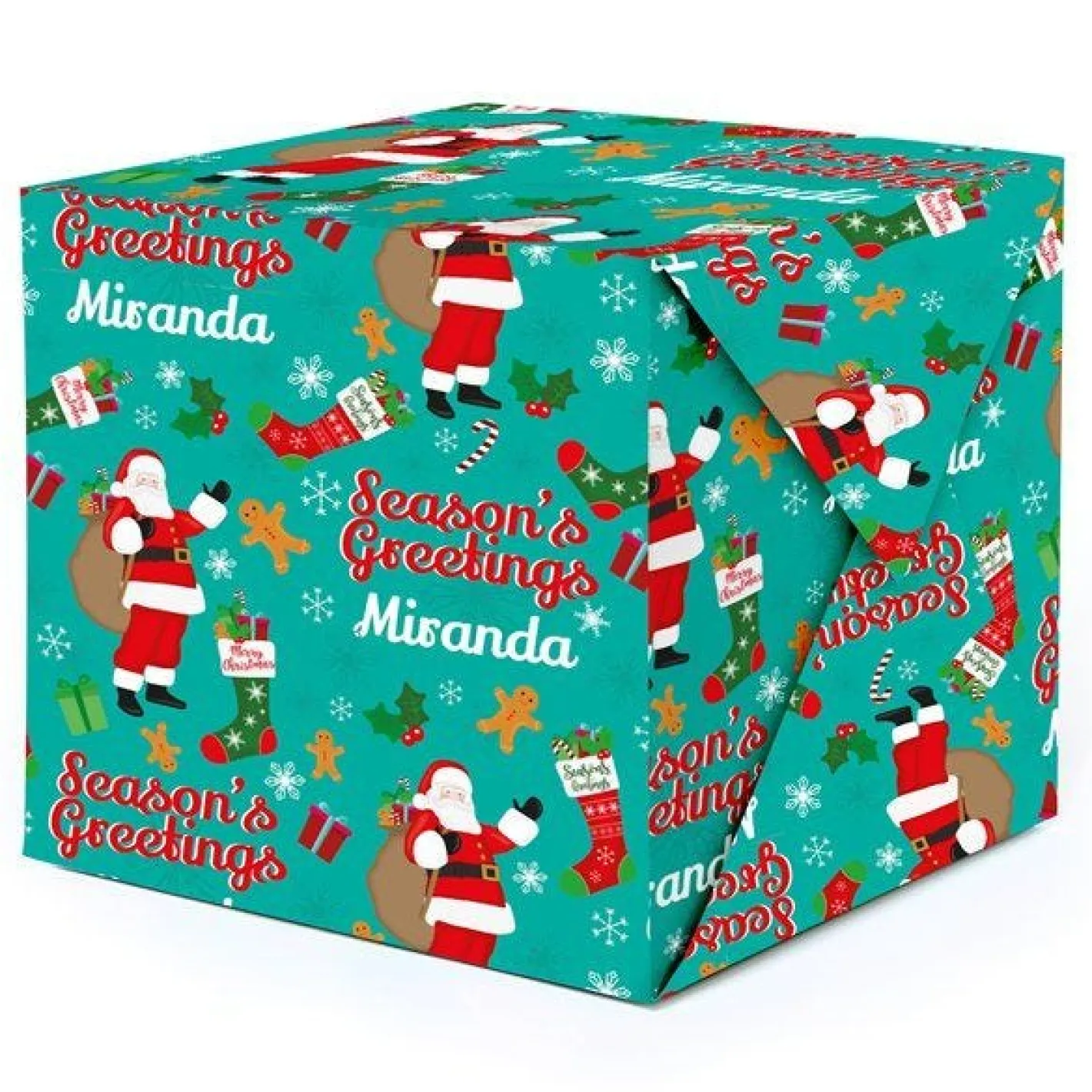 Party Delights Gift Wrapping<Season's Greetings Christmas Personalised Wrapping Paper - 62 X 100Cm Sheet