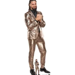 Seth Rollins Gold Suit Wwe Cardboard Cutout - 186Cm X 65Cm<Party Delights Outlet