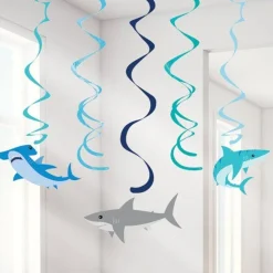 Shark Party Hanging Swirls (5Pk)<Party Delights Hot