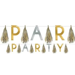 Silver & Gold Party Tassle Garland - 3.4M<Party Delights Outlet
