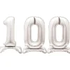 Silver 100 Standing Balloon Kit - 30" Foil<Party Delights Sale