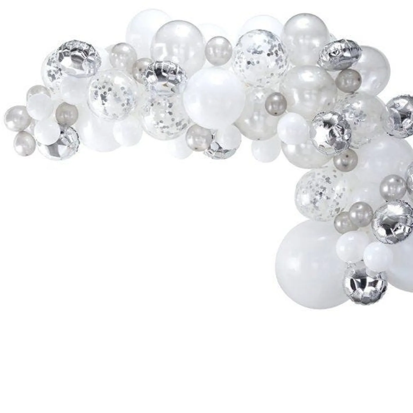 Silver Balloon Arch - 70 Balloons<Party Delights Discount