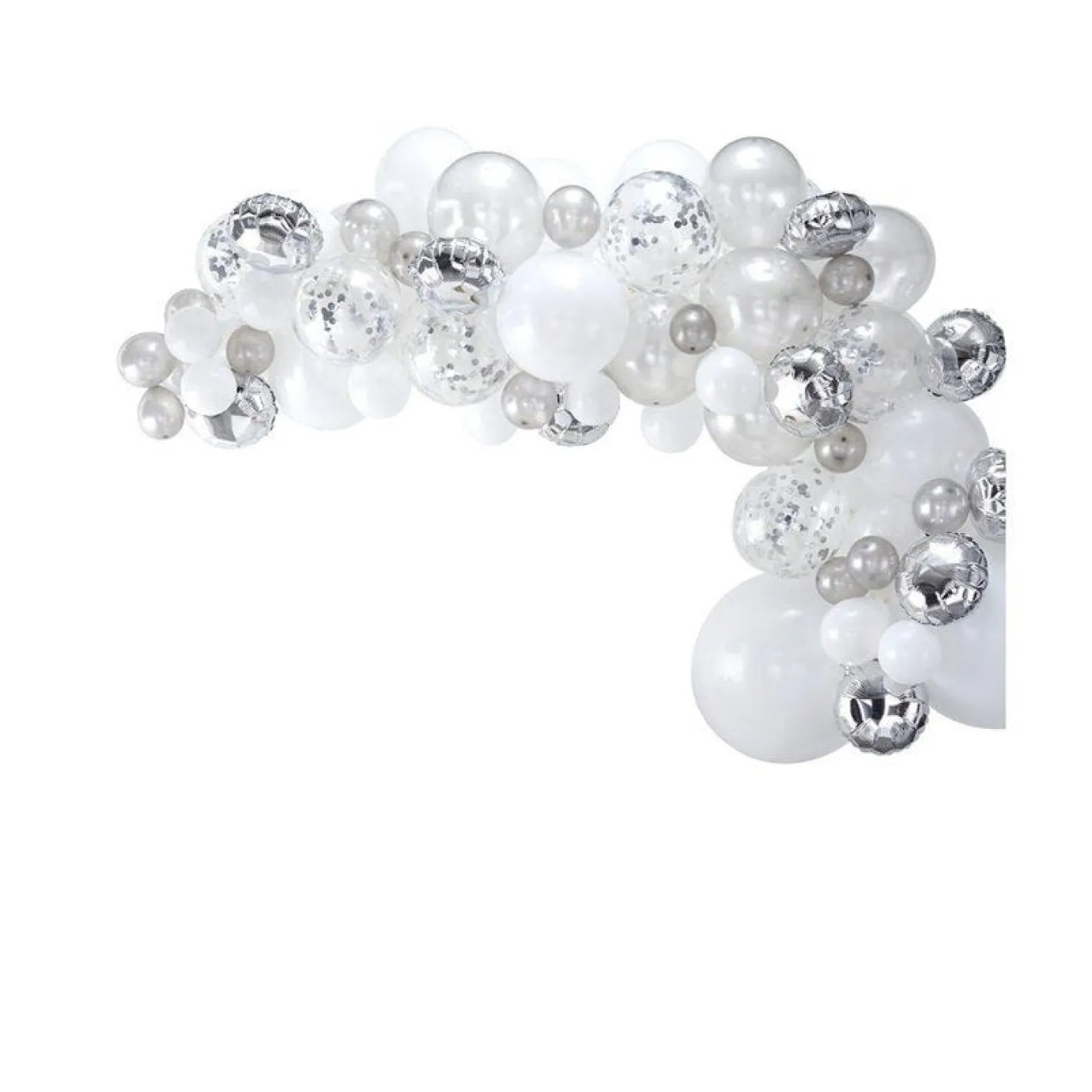 Silver Balloon Arch - 70 Balloons<Party Delights Discount