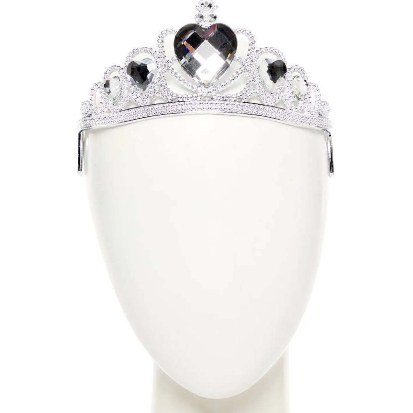 Silver Clear Gem Tiara - Child<Party Delights