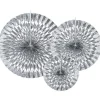 Silver Fans (3Pk)<Party Delights Clearance