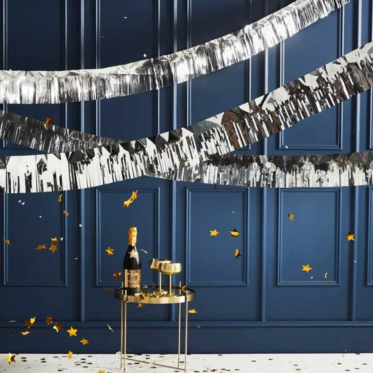 Party Delights Hanging Decorations<Silver Fringe Foil Garland - 5M