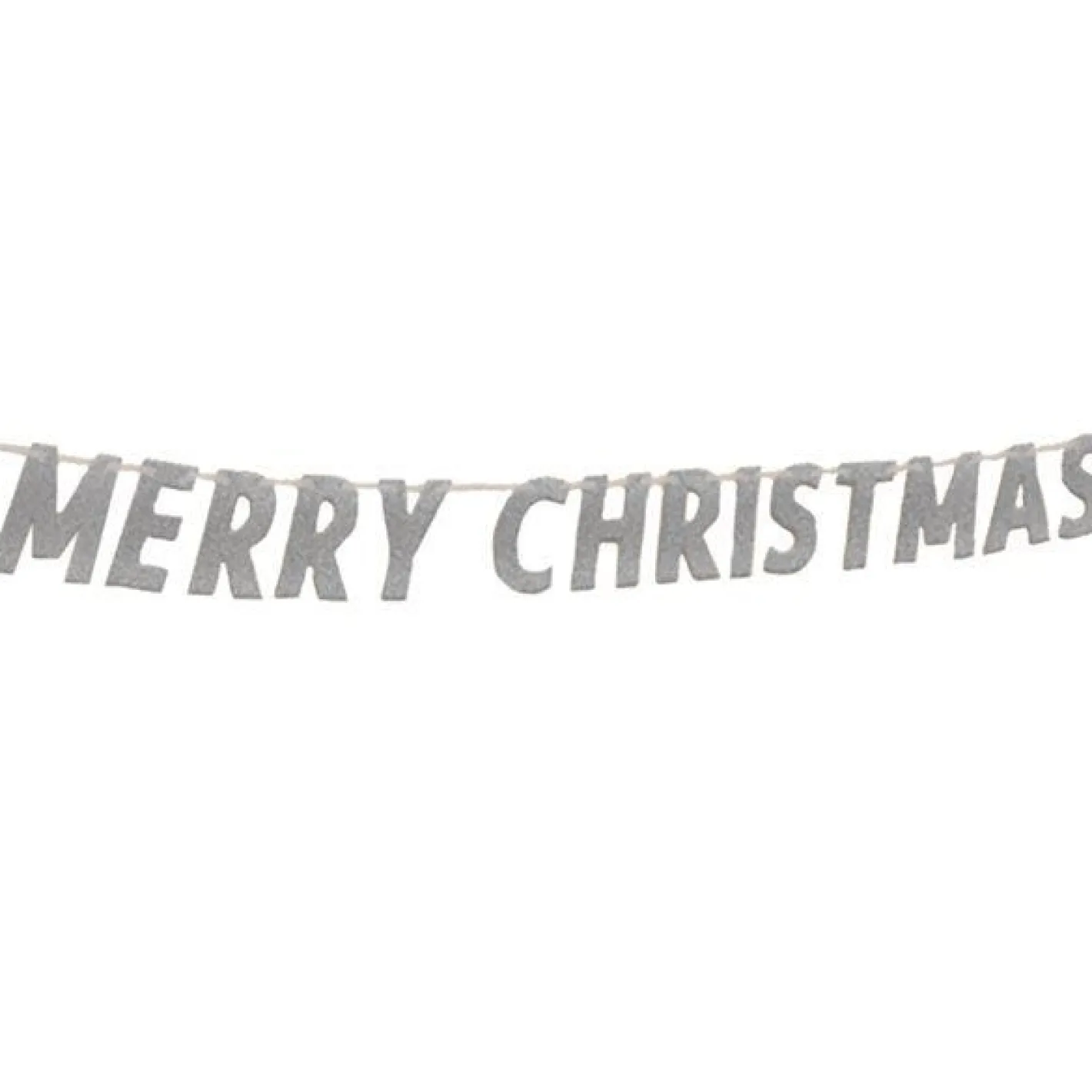 Party Delights Hanging Decorations<Silver Glitter 'Merry Christmas' Banner - 2.8M