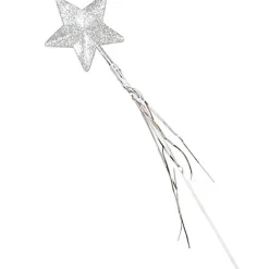 Silver Glitter Star Wand - 45Cm<Party Delights Hot