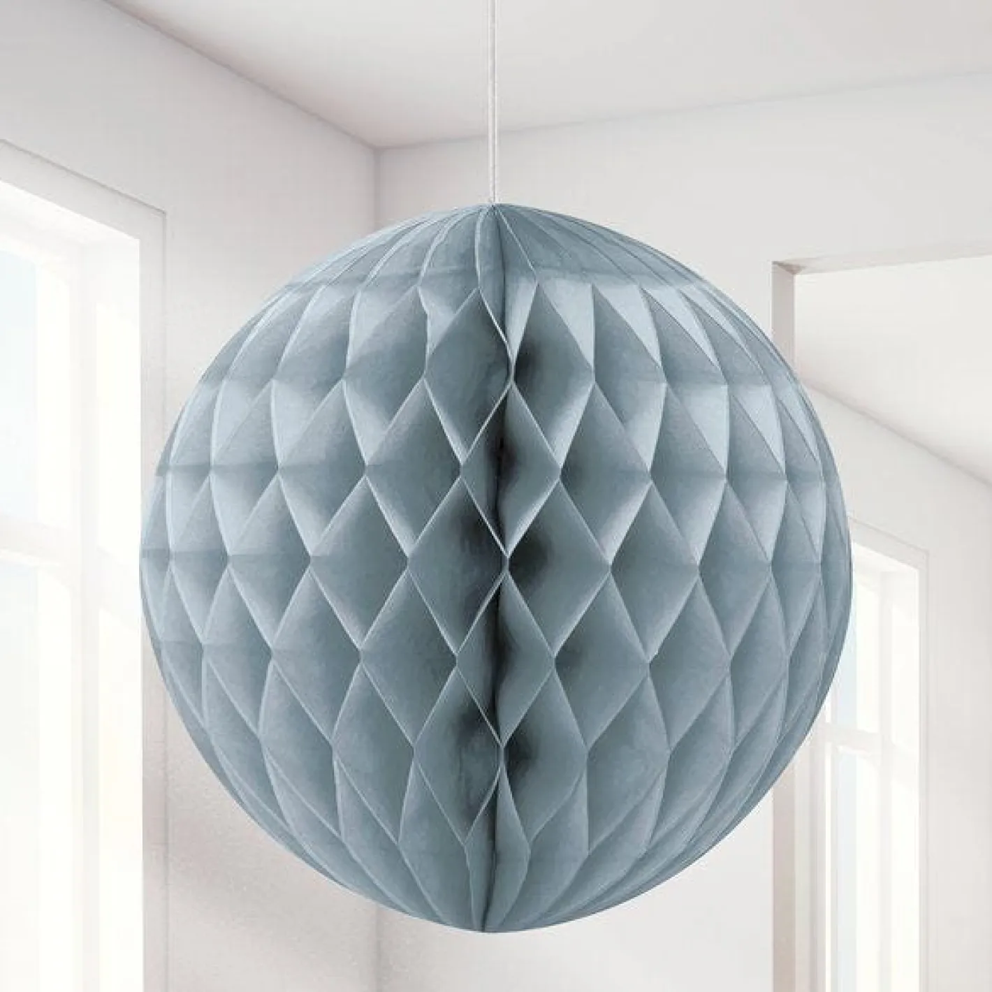 Silver Honeycomb Ball Decoration - 20Cm<Party Delights